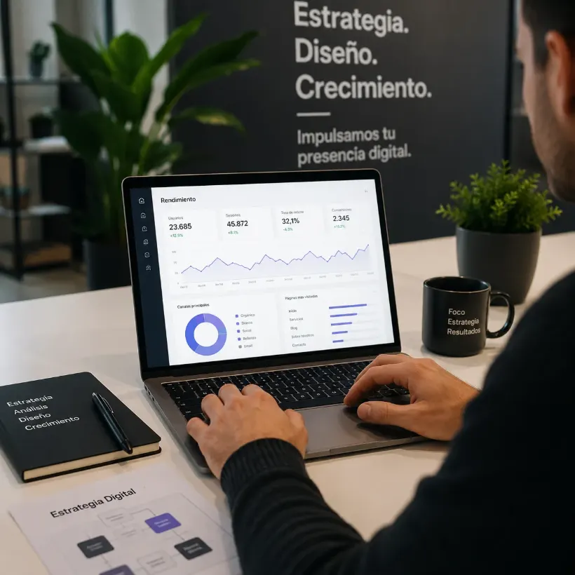 Equipo de CRITEA Consulting trabajando en estrategia digital
