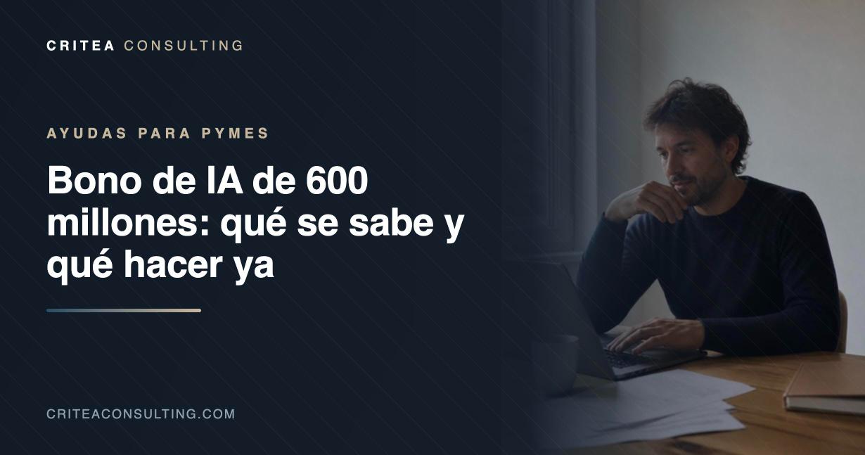 Autonomo revisando el Bono de IA para pymes en su portatil